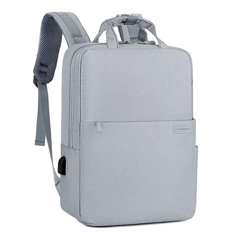 Grey laptop backpack