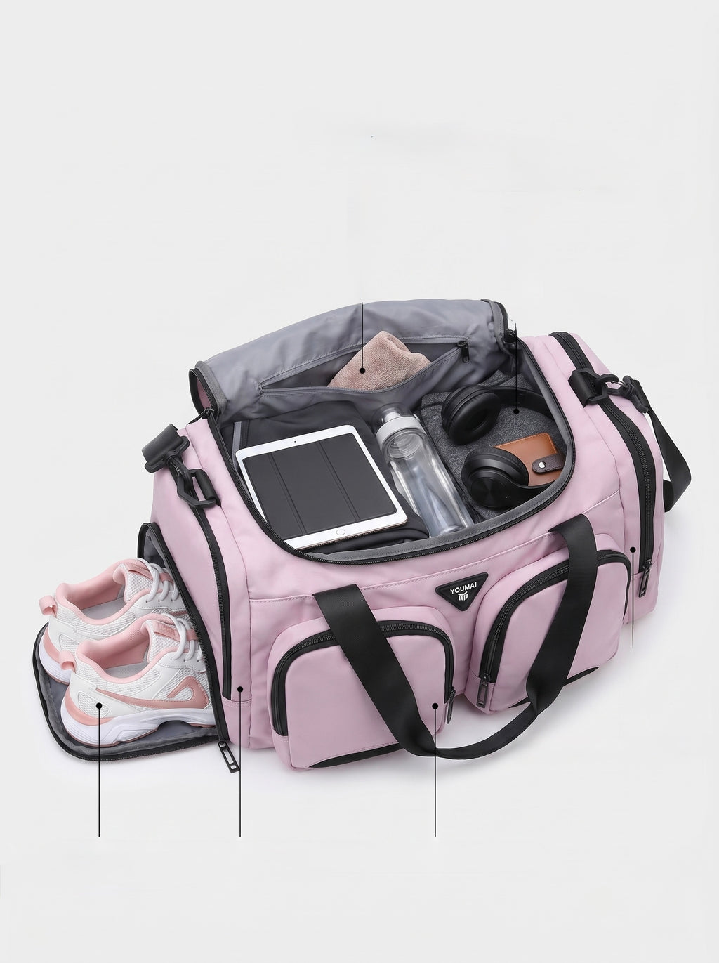 Youmi duffelbag pink