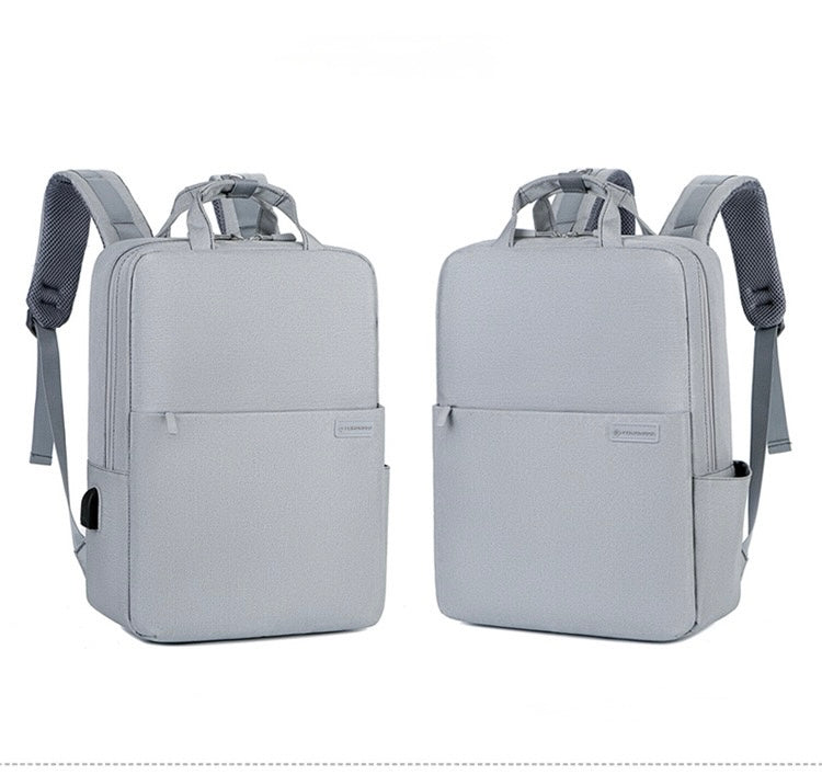 Grey laptop backpack