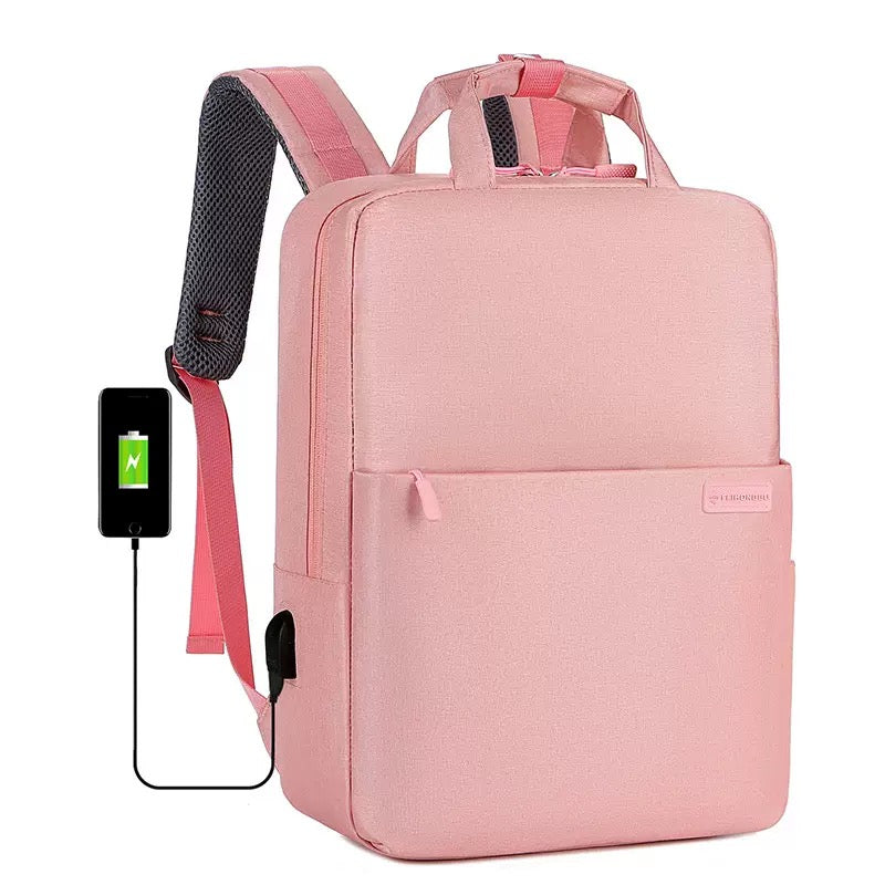 Pink laptop backpack
