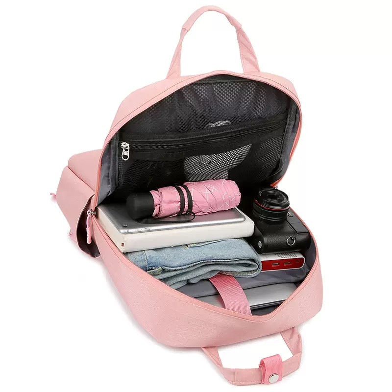 Pink laptop backpack